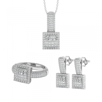 1.83ct Diamond Jewelry Set
