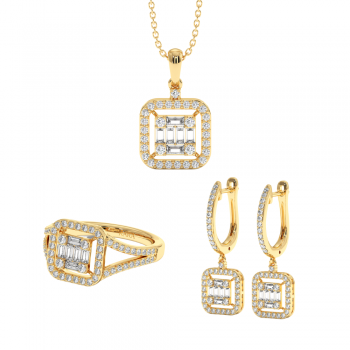 1.90ct Diamond Jewelry Set