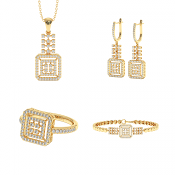 1.99ct Diamond Jewelry Set