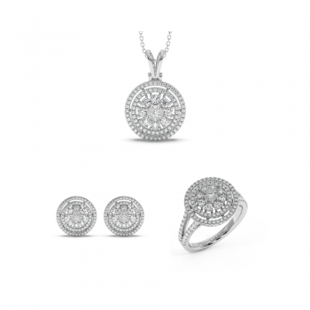 2.62ct Diamond Jewelry Set