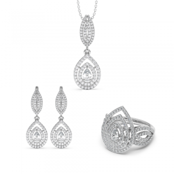 3.89ct Diamond Jewelry Set