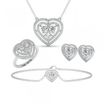 4.22 ct Diamond Jewelry Set