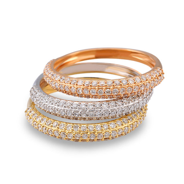 Set of 1.35 ct diamond rings