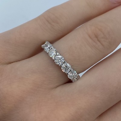 3.34 ct diamond Eternity wedding ring