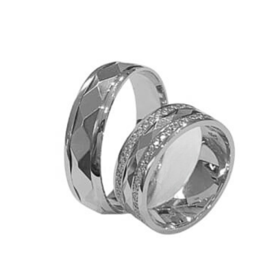 0.62 ct white diamond wedding rings