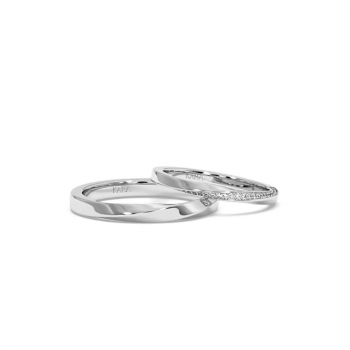 0.05ct diamond wedding rings