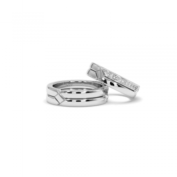 0.07ct diamond wedding rings