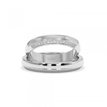 0.08ct diamond wedding rings