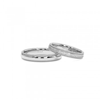 0.09ct diamond wedding rings