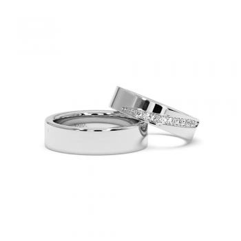 0.18 ct diamond wedding rings