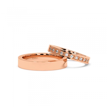 0.18 ct diamond wedding rings