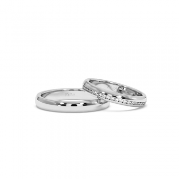 0.18ct diamond wedding rings