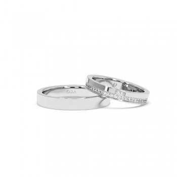 0.28ct diamond wedding rings