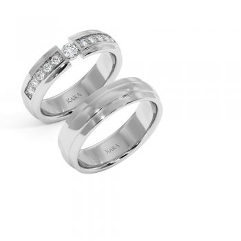 0.36ct diamond wedding rings