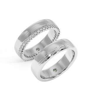 0.36ct diamond wedding rings