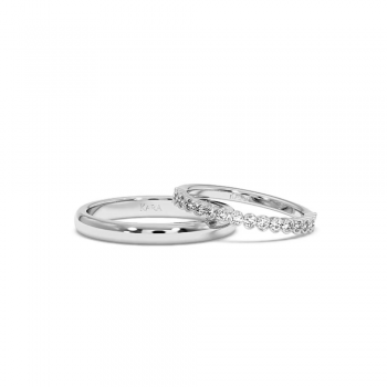 0.37ct diamond wedding rings