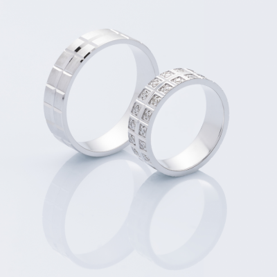 0.41 ct diamond wedding rings