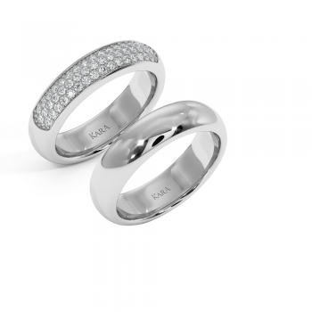 0.41ct diamond wedding rings