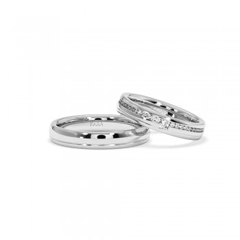 0.41ct diamond wedding rings