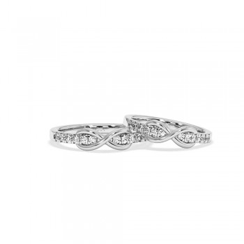 0.41ct diamond wedding rings