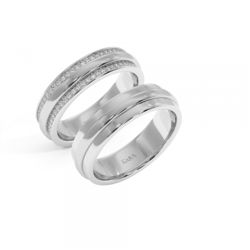 0.44ct diamond wedding rings