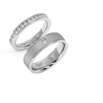 0.45ct diamond wedding rings