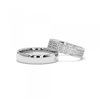 0.95ct diamond wedding rings