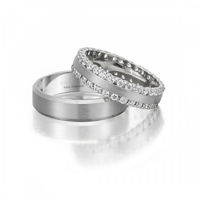 0.80ct white diamond wedding rings