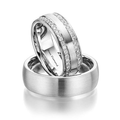 0.90ct white diamond wedding rings