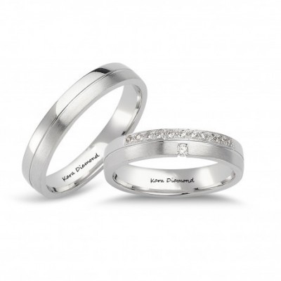 0.25ct white diamond wedding rings