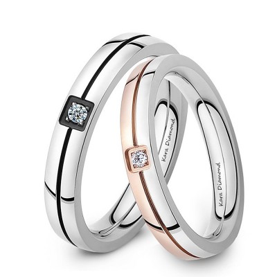 0.20ct white diamond wedding rings