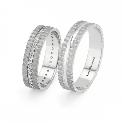 0.40ct white diamond wedding rings