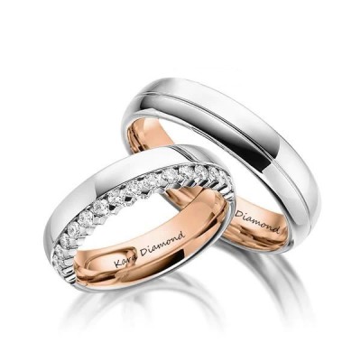 0.60 ct white diamond wedding rings