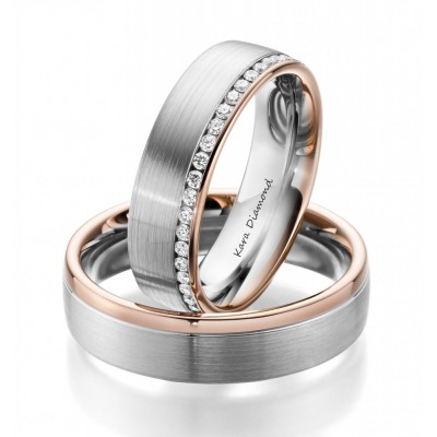 0.35 ct white diamond wedding rings