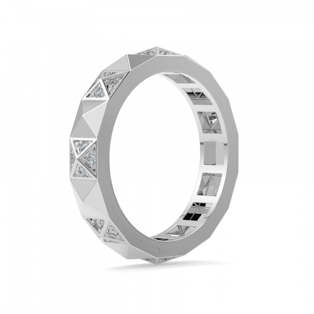 PIRAMID Eternity wedding ring with 0.23 ct diamond