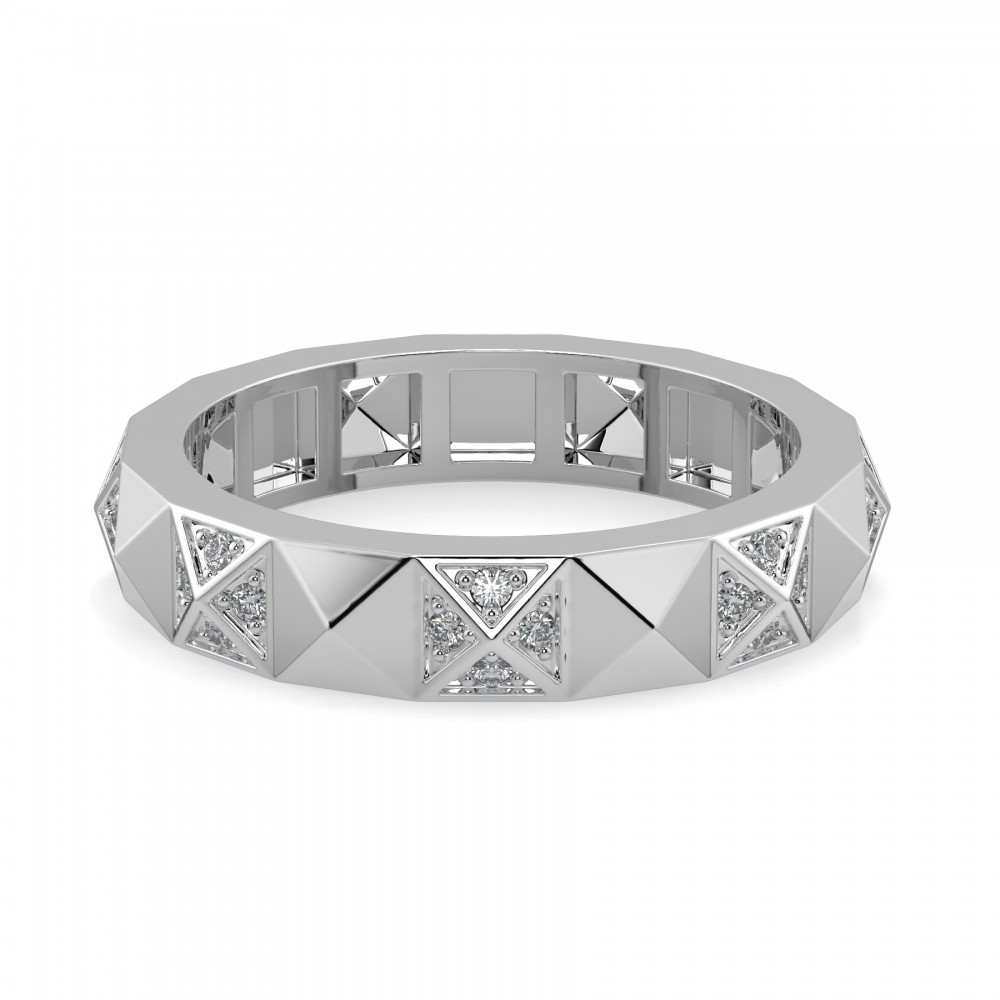 PIRAMID Eternity wedding ring with 0.23 ct diamond