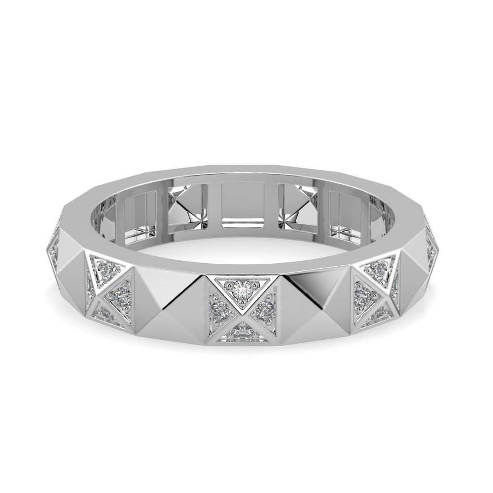 PIRAMID Eternity wedding ring with 0.23 ct diamond