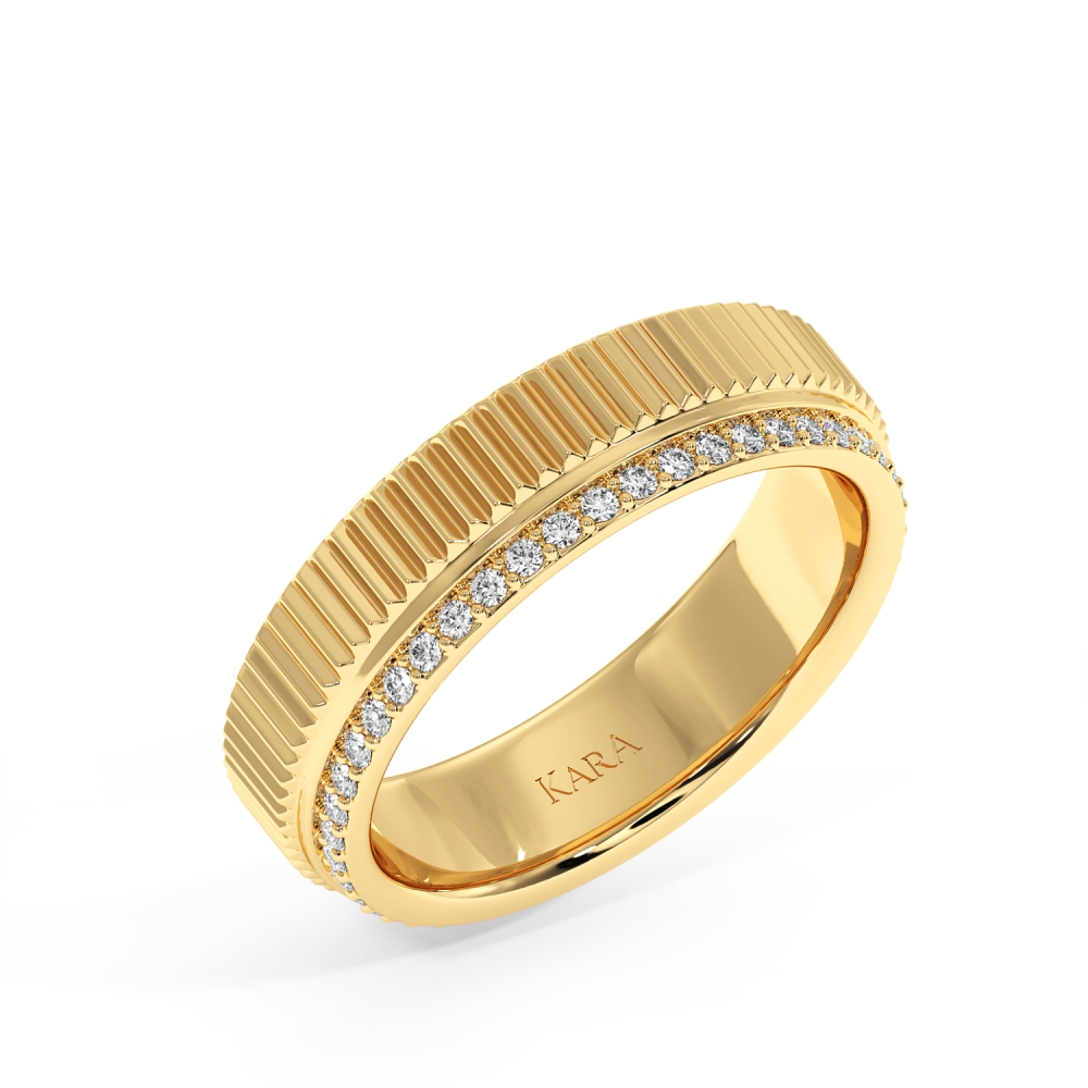 Wedding rings with 0.30ct White Diamonds and 0.46ct Black Diamonds