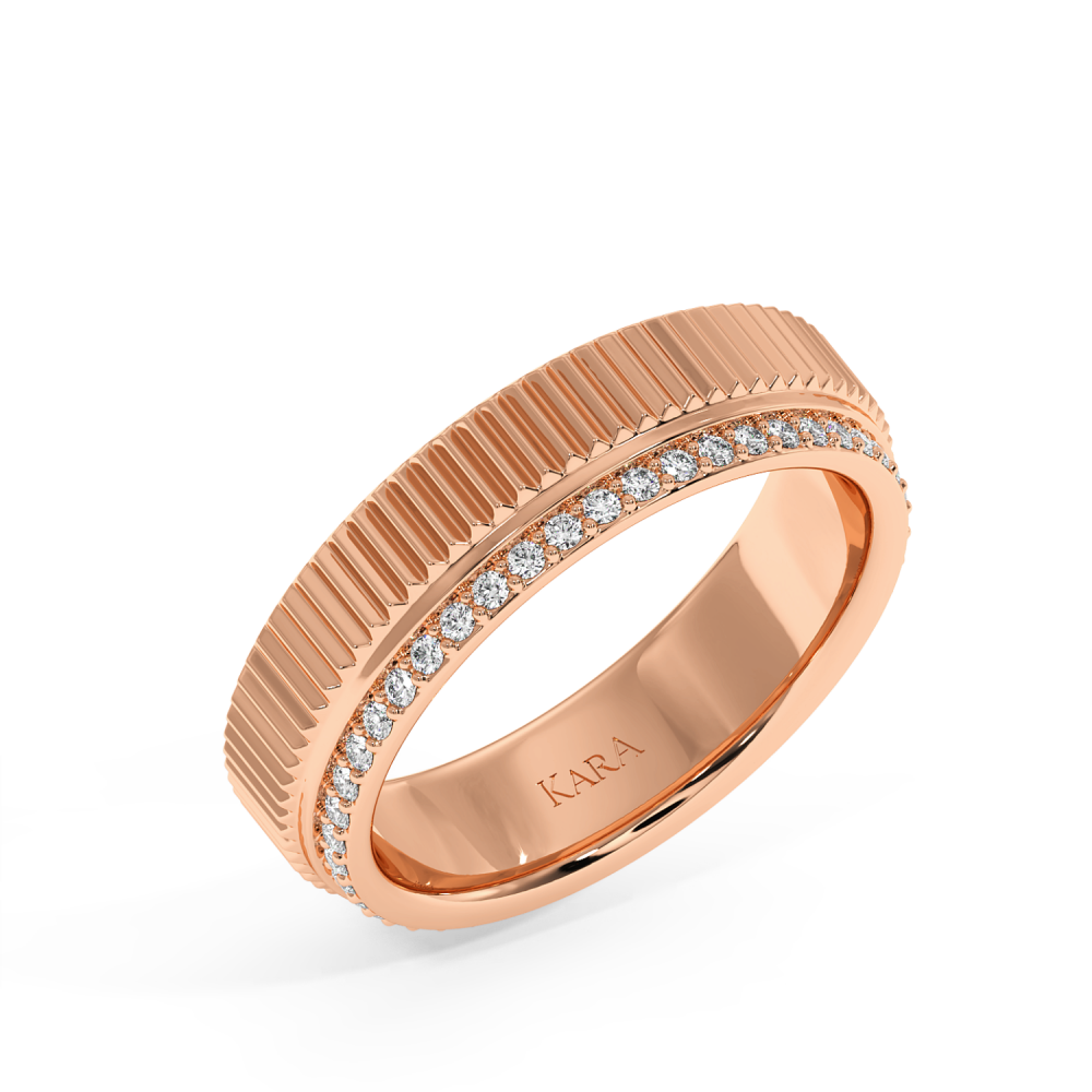 Wedding rings with 0.30ct White Diamonds and 0.46ct Black Diamonds