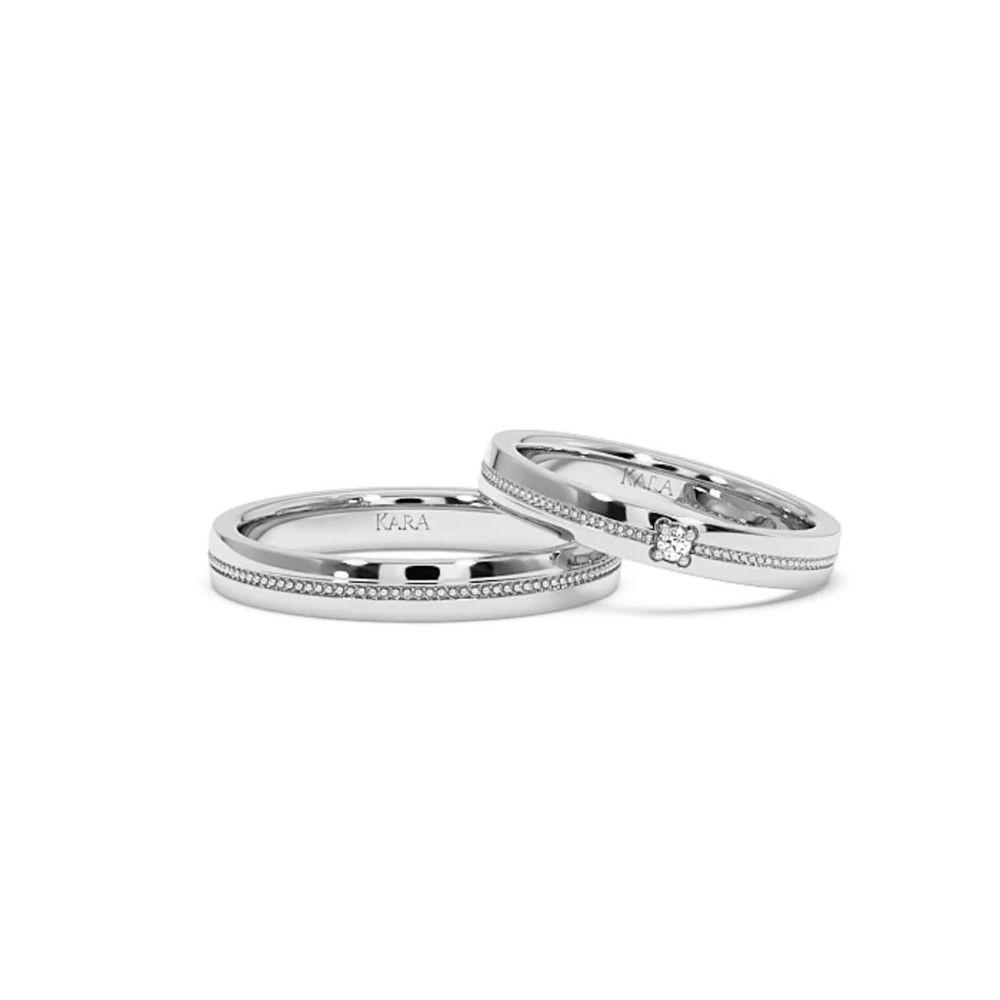 0.02ct diamond wedding rings