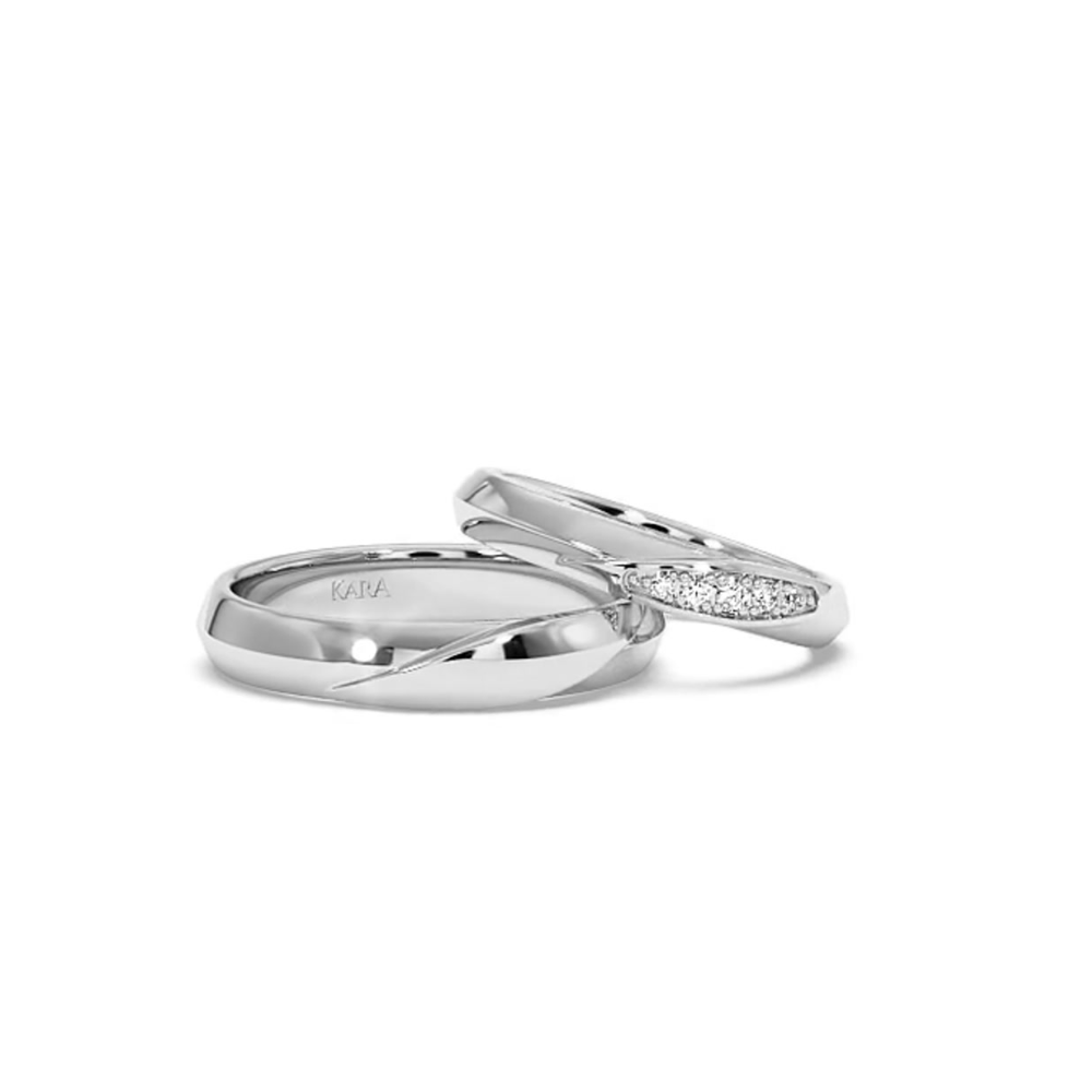 0.05ct diamond wedding rings