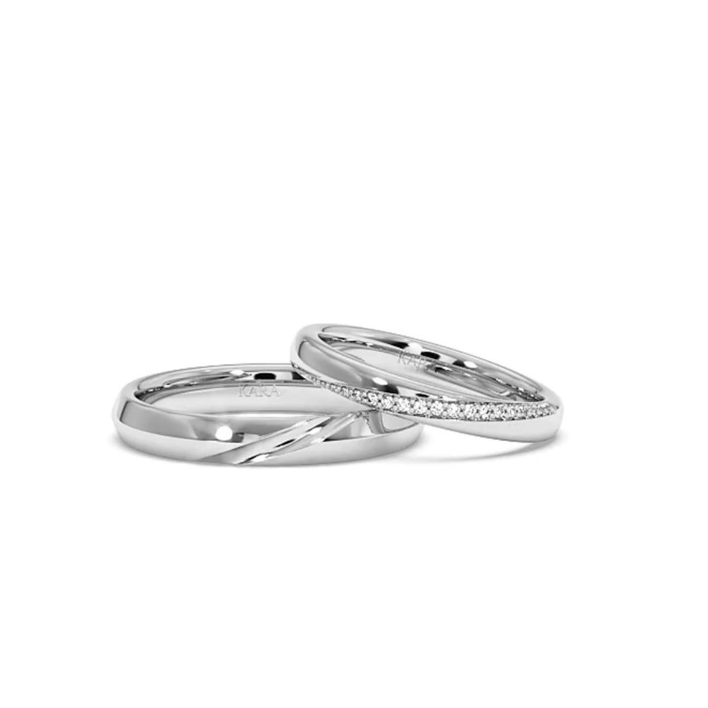 0.06 ct diamond wedding rings