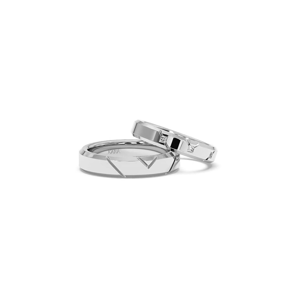 0.06ct diamond wedding rings