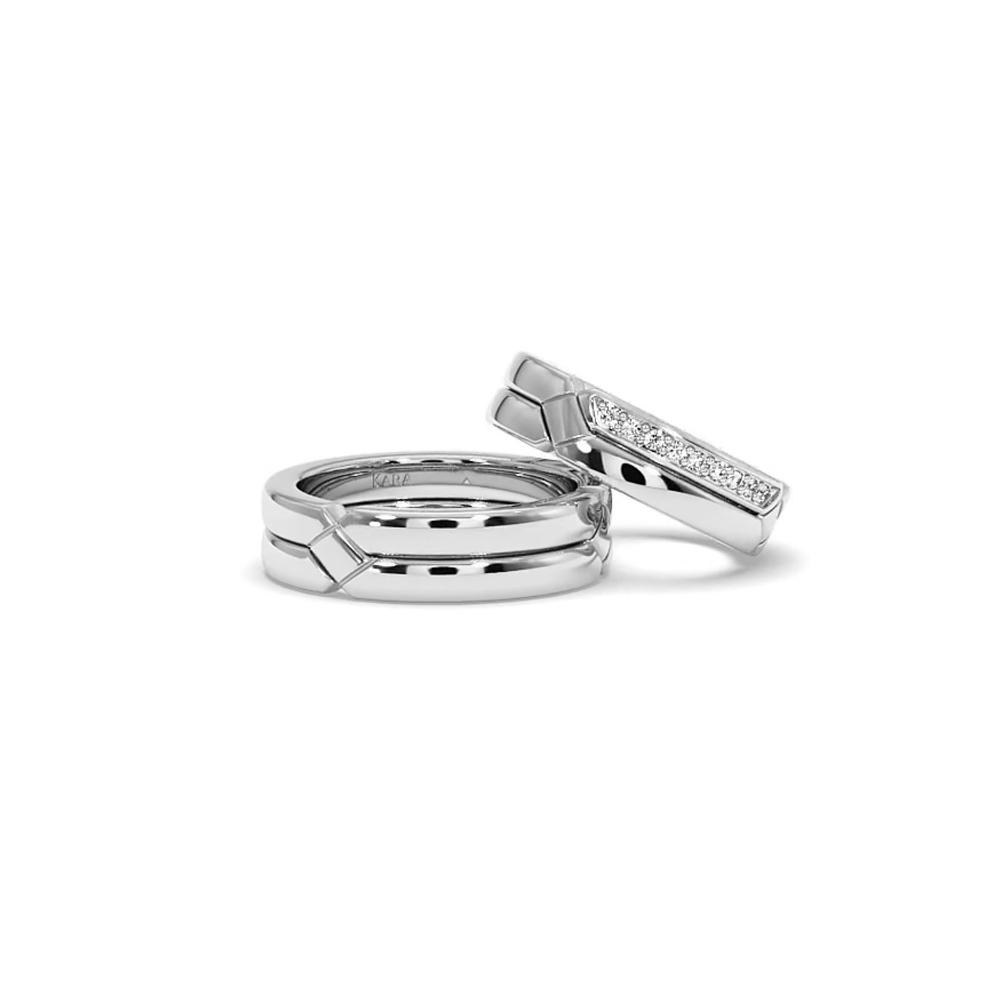 0.07ct diamond wedding rings