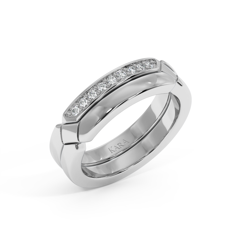 0.07ct diamond wedding rings