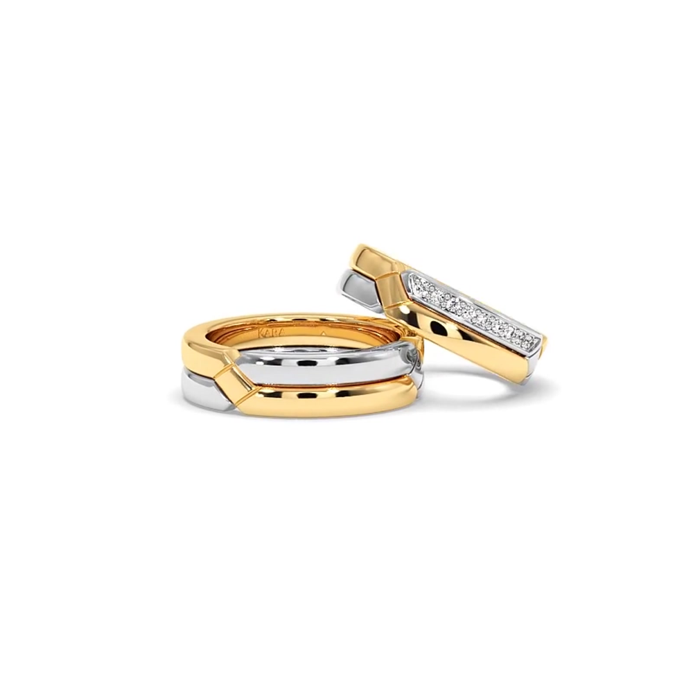 0.07ct diamond wedding rings