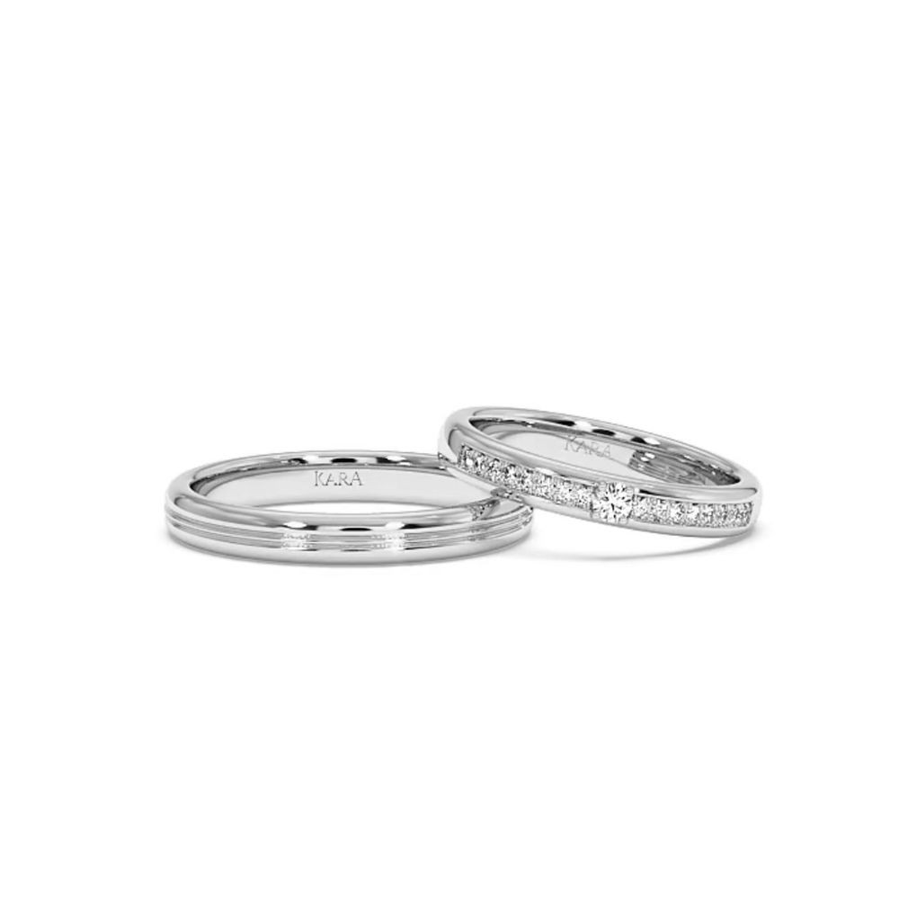 0.11ct diamond wedding rings