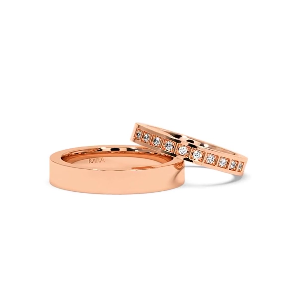 0.18 ct diamond wedding rings