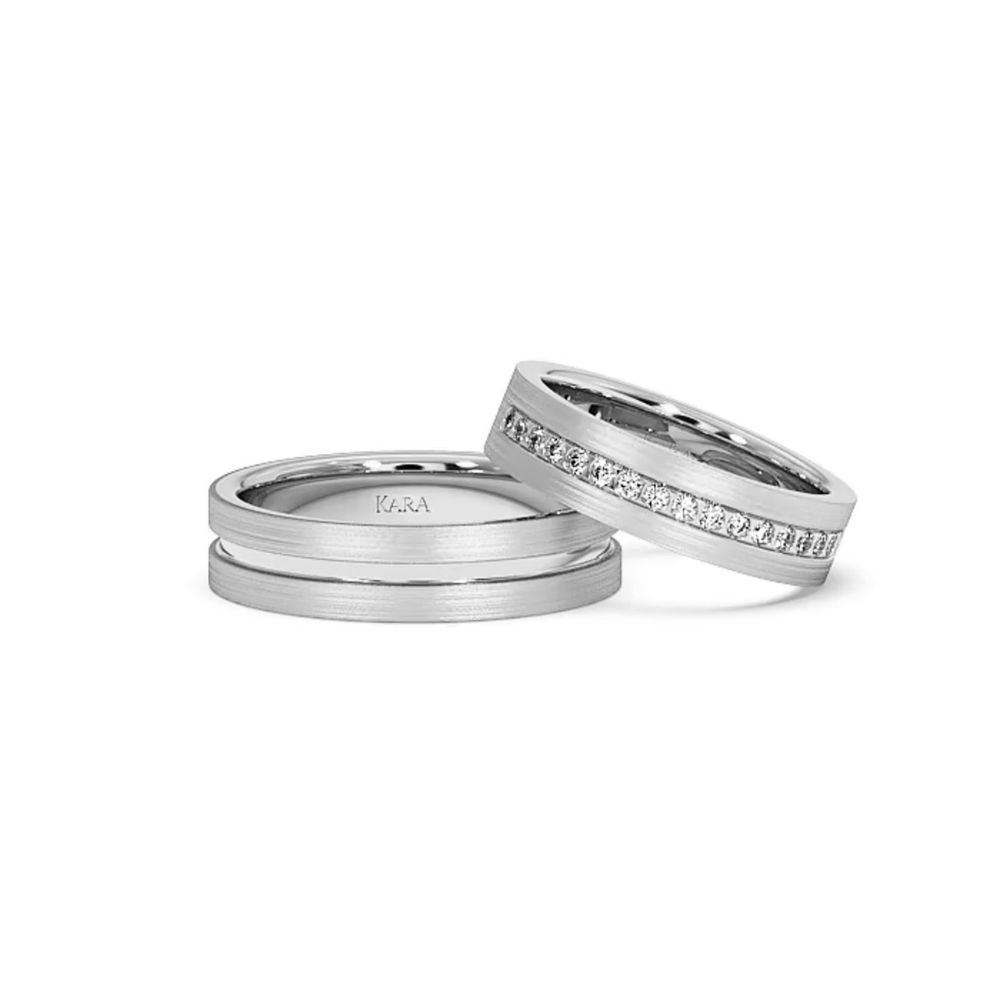 0.21ct diamond wedding rings