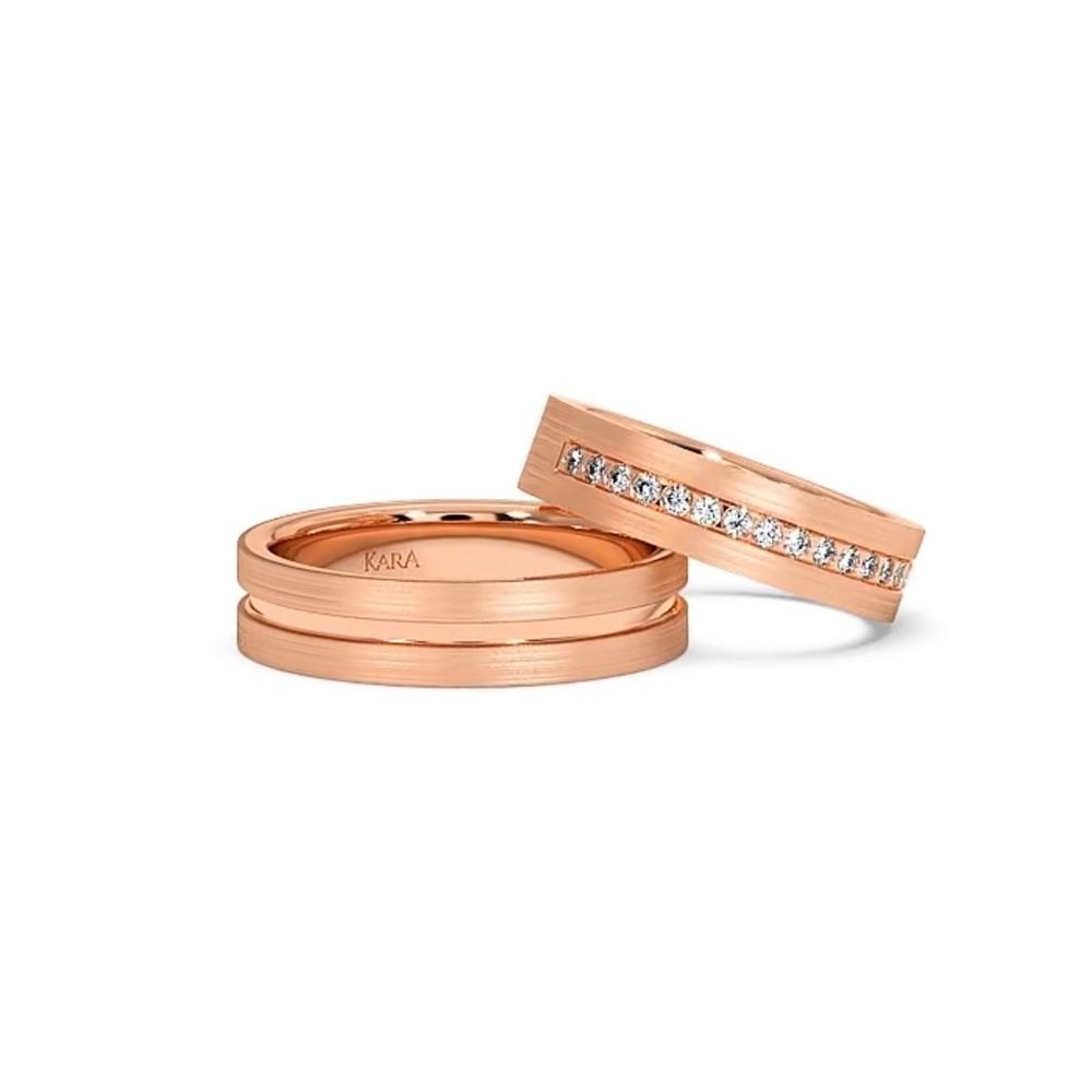 0.21ct diamond wedding rings